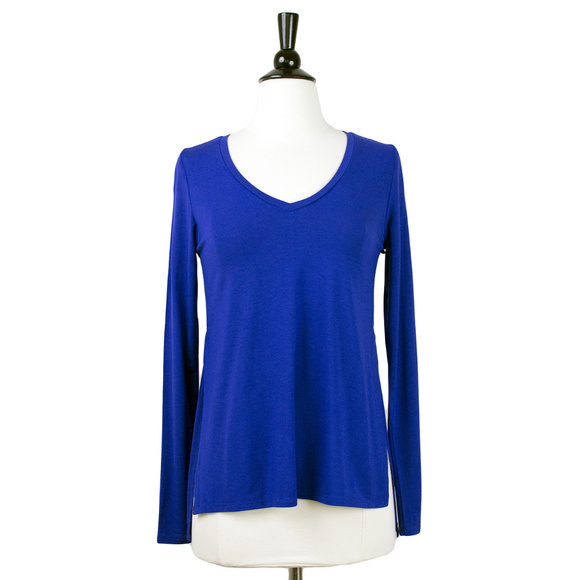 DEX | Side Slit Tee in Electric Blue - Picture 1 of 4